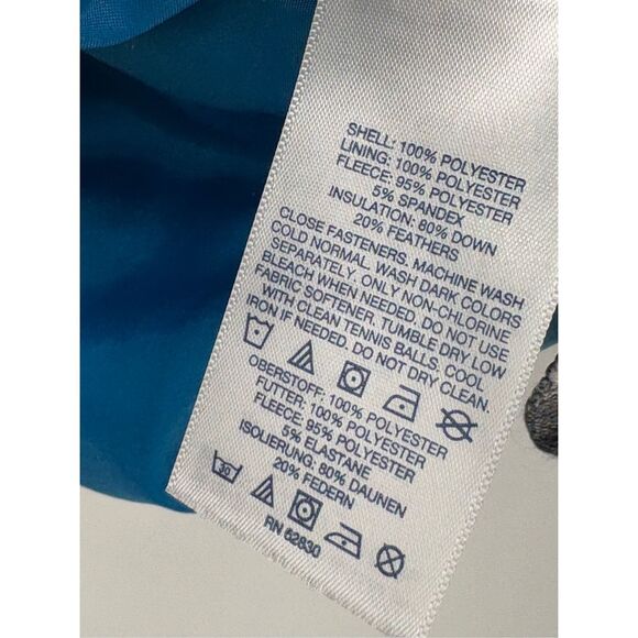 Land's‎ End Puffer Vest Down Women Size Blue Large Winter Warm - Picture 9 of 12